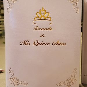 Quinceañera photo album and signing book